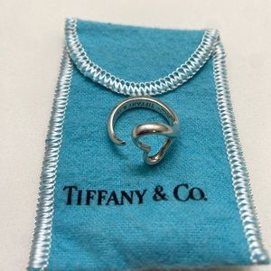 Tiffany & Co. Sterling Silver Elsa Peretti® Open Heart Ring - size 5.5